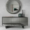 Stylisches Sideboard mit Spiegel Front in Rauchgrau - Odangelo^Wohnen Discount