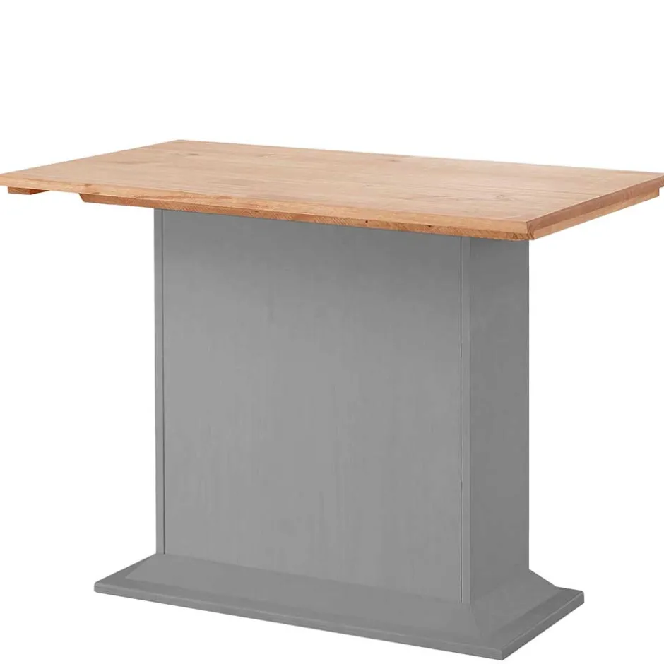 Säulen-Esstisch in Kieferfarben und Grau - Bernau^Wohnen Outlet
