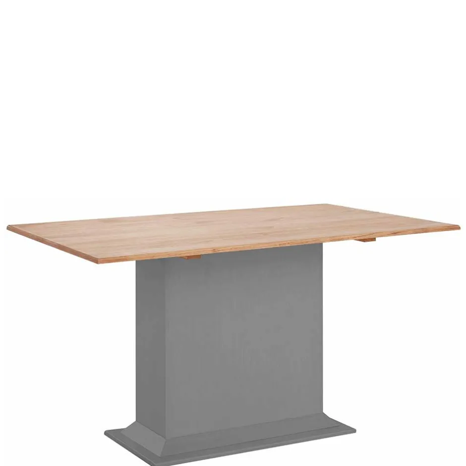 Säulen-Esstisch in Kieferfarben und Grau - Bernau^Wohnen Outlet