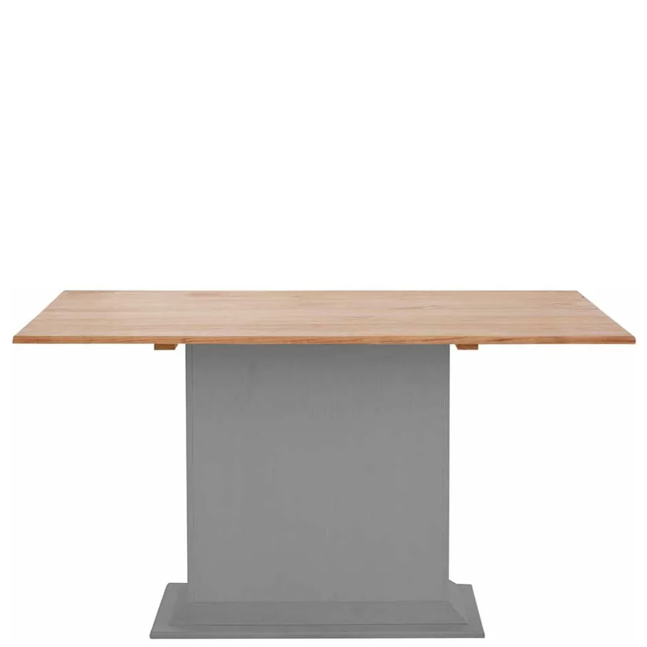 Säulen-Esstisch in Kieferfarben und Grau - Bernau^Wohnen Outlet