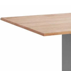 Säulen-Esstisch in Kieferfarben und Grau - Bernau^Wohnen Outlet