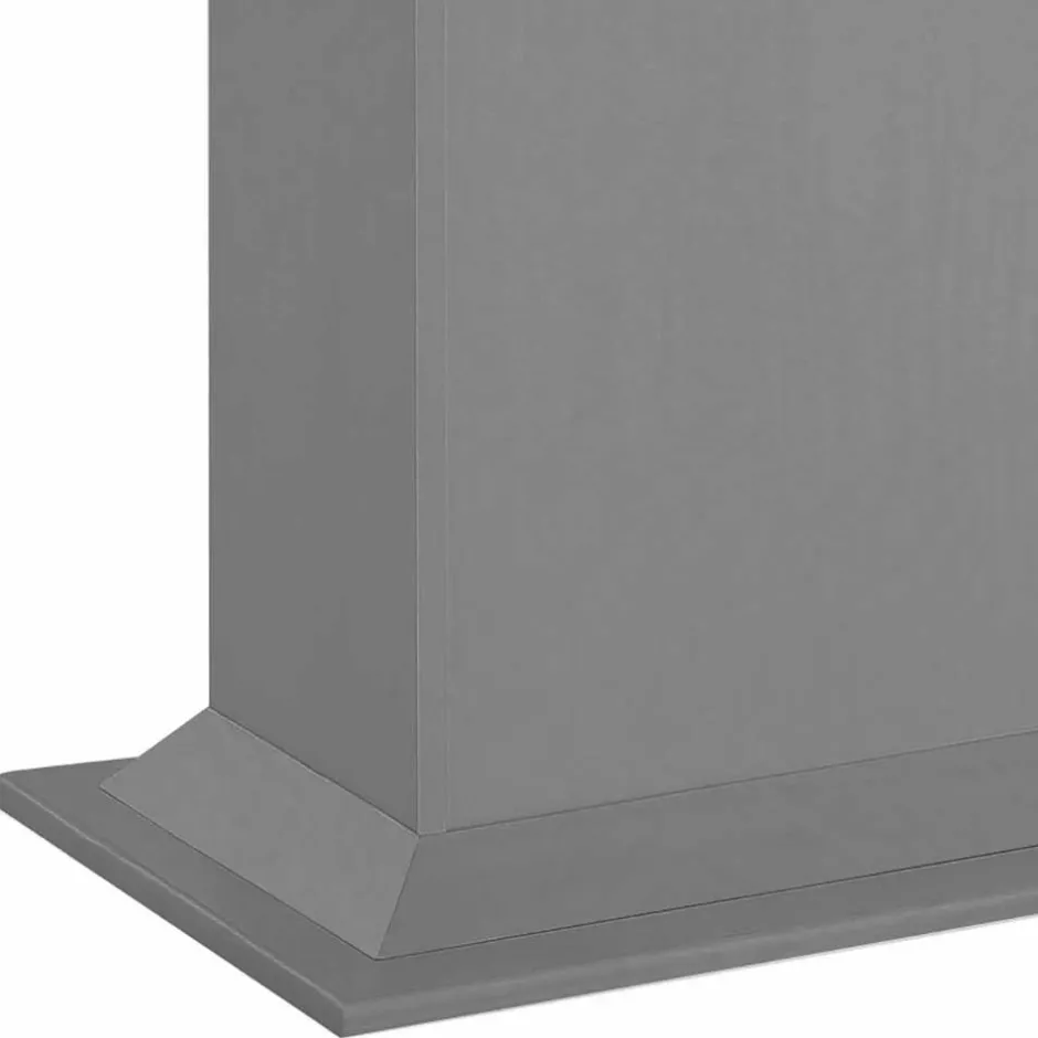 Säulen-Esstisch in Kieferfarben und Grau - Bernau^Wohnen Outlet