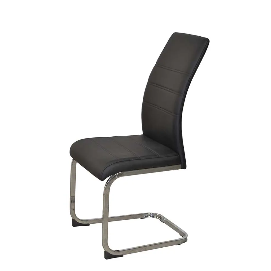 Wohnen Säulentisch & Schwingstühle Kombi - Bogna (fünfteilig)