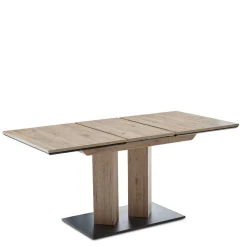 Wohnen Säulentisch in Wildeiche Optik & Schwarz - Annimo