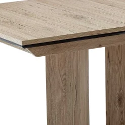 Wohnen Säulentisch in Wildeiche Optik & Schwarz - Annimo