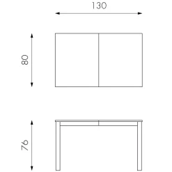 Taupefarbener Esstisch mit 2 Einlegeplatten Bino aus Holz teilmassiv^Wohnen New