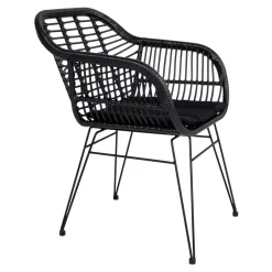 Teak Altholz Tisch & Kunstrattan Stühle - Dariofa (siebenteilig)^Wohnen Online