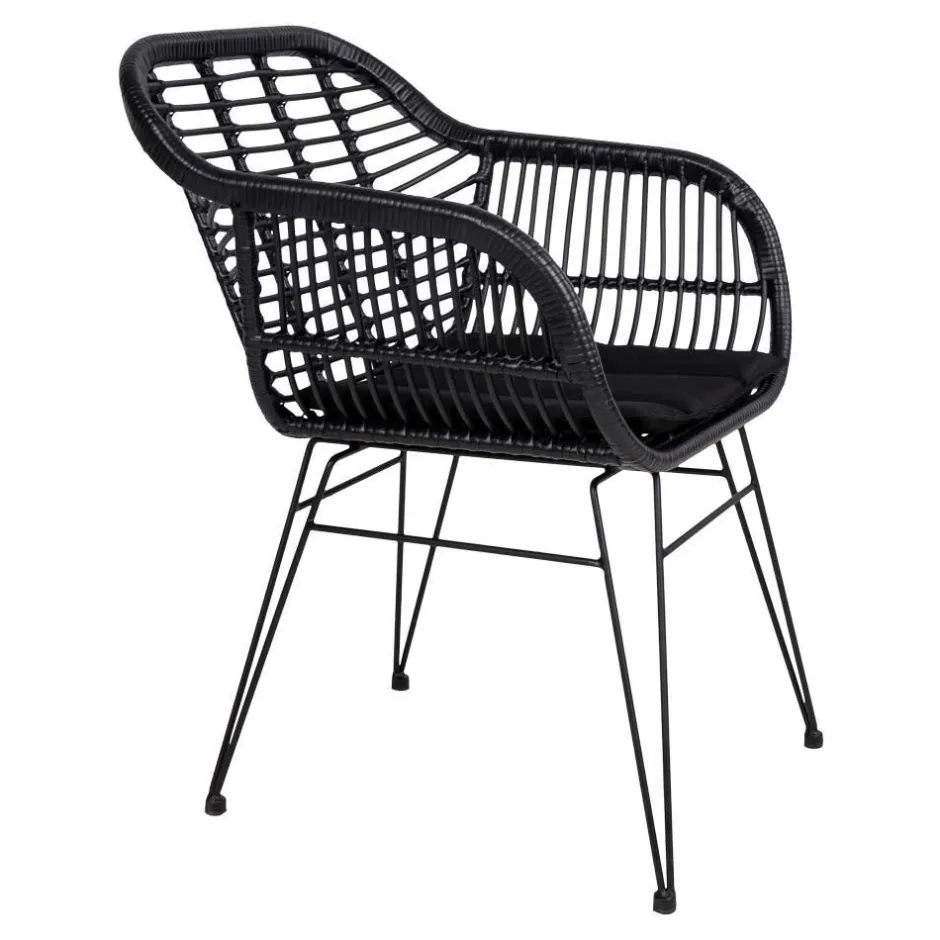 Teak Altholz Tisch & Kunstrattan Stühle - Dariofa (siebenteilig)^Wohnen Online