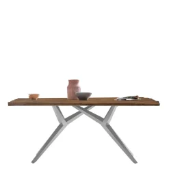 Wohnen Teak Altholztisch mit Designgestell - Wemdi