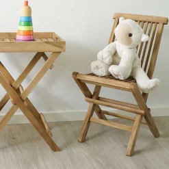 Teak Kinderstühle mit 33 cm Sitzhöhe - Almente (2er Set)^Wohnen Discount
