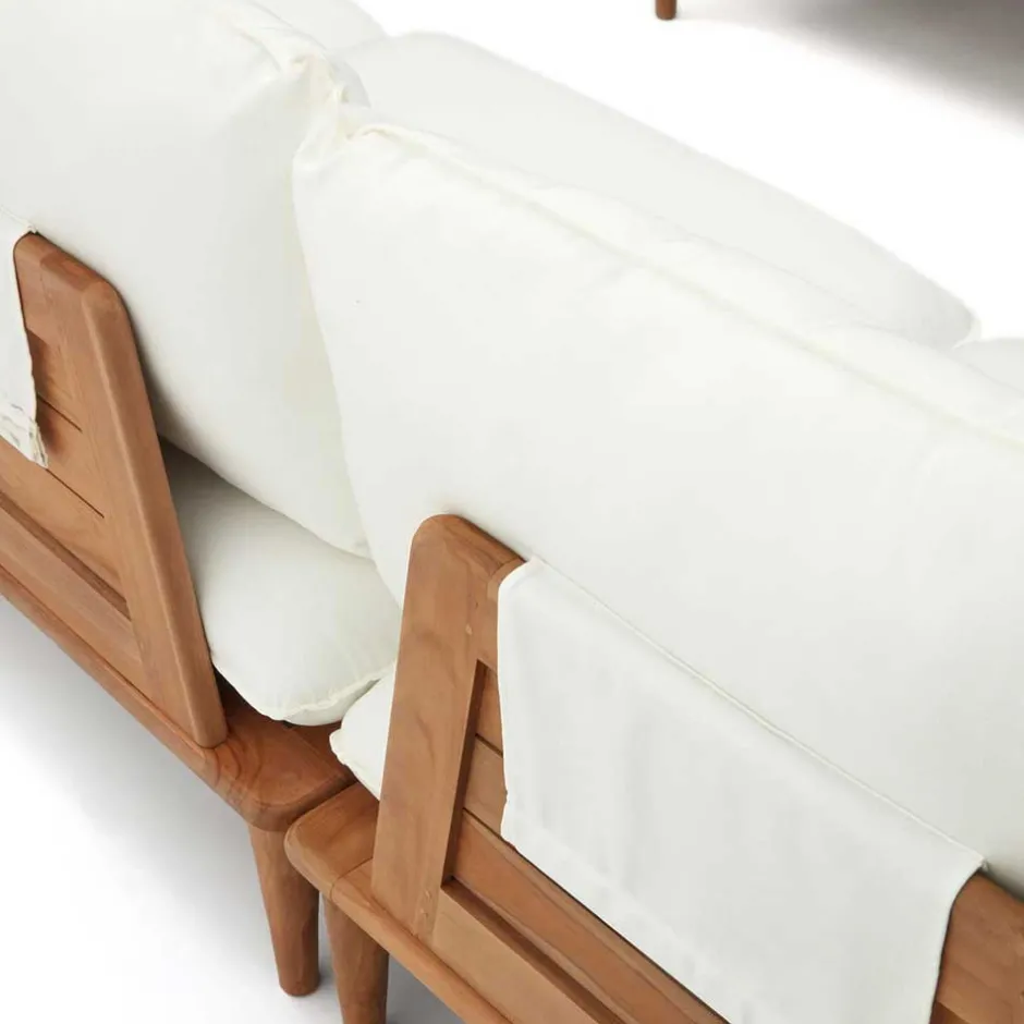 Wohnen Teak Lounge mit Couchtisch Set - Palm (vierteilig)