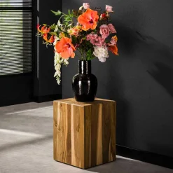 Wohnen Teakholz Blumensäule modern-rechteckig - Diskus