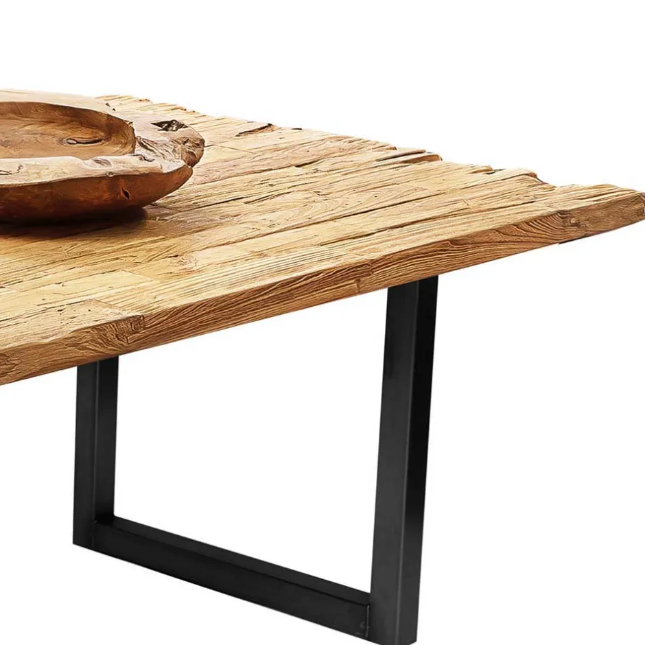 Teakholz Esstisch aus rustikalem Recyclingholz - Aranon^Wohnen Sale