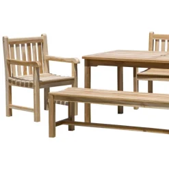 Wohnen Teakholz Gartentisch-Gruppe massiv - Crajeva (fünfteilig)