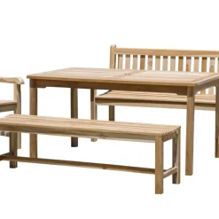 Wohnen Teakholz Gartentisch-Gruppe massiv - Crajeva (fünfteilig)