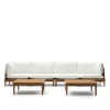 Teakholz Lounge modular & 2 Couchtische - Palm (sechsteilig)^Wohnen New