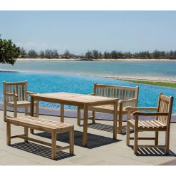 Wohnen Teakholz Möbelset für den Garten - Klahuma (fünfteilig)