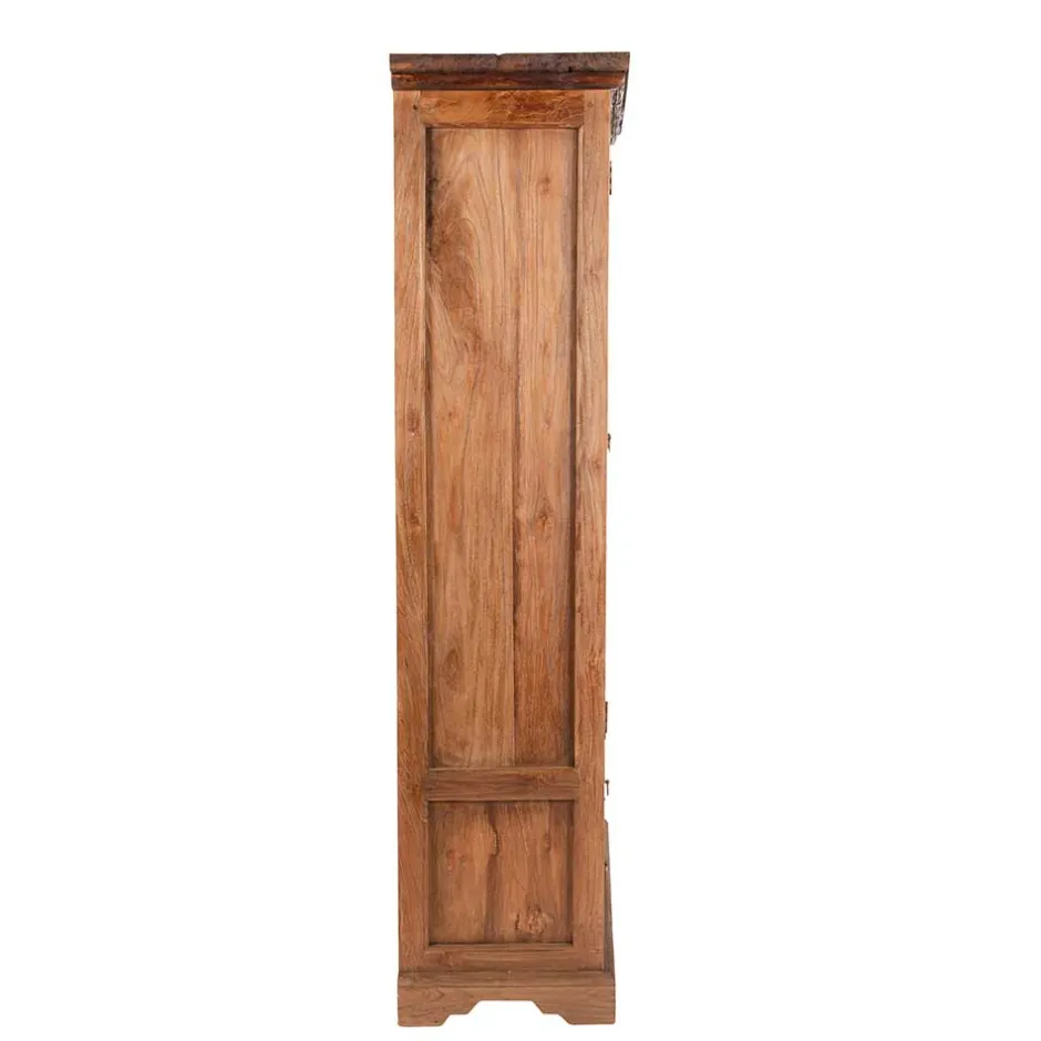 Teakholz Vitrinenschrank Mangato im Landhausstil^Wohnen Discount