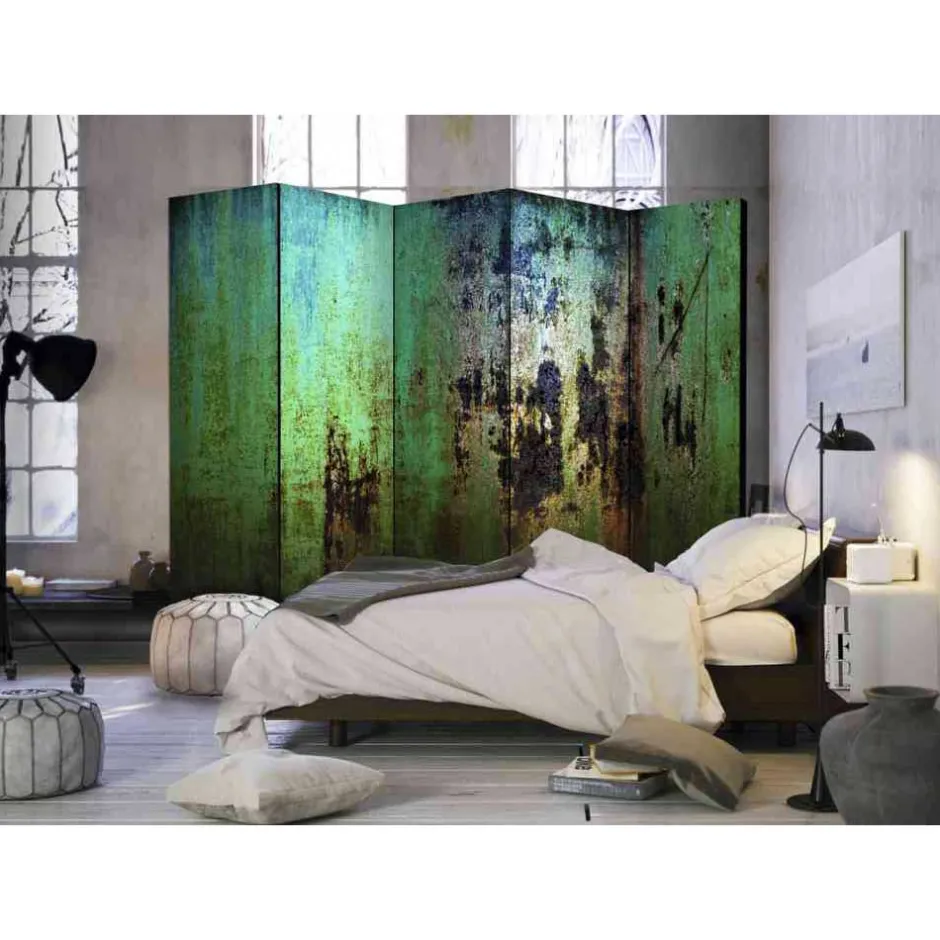 Wohnen 5-teiliger Paravent Shabby Chic Metall - Livela