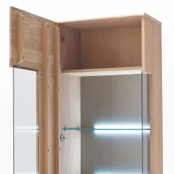 Teilmassive Standvitrine in Eiche Bianco Pontros optional mit LED^Wohnen Clearance
