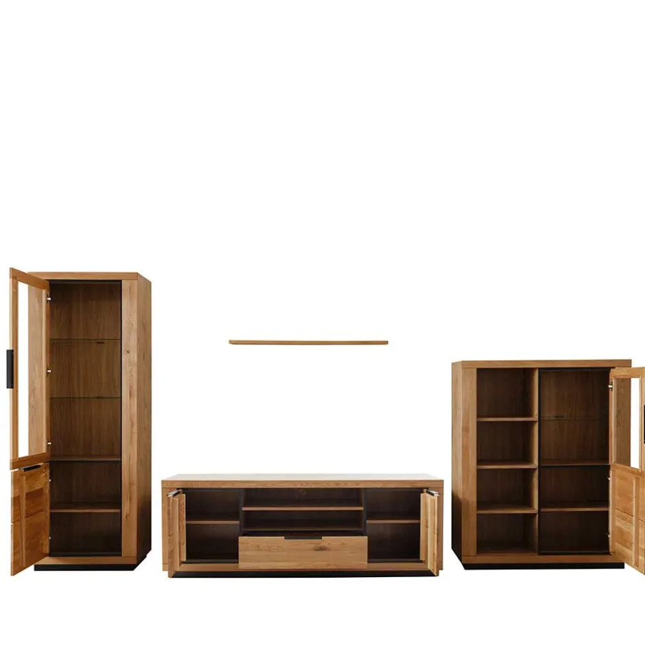 Teilmassive TV Wohnwand - Möbelset - Vlacoma (vierteilig)^Wohnen Hot