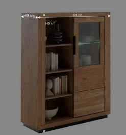 Teilmassive TV Wohnwand - Möbelset - Vlacoma (vierteilig)^Wohnen Hot