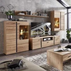 Wohnen Teilmassive Wohnwand Set - Mattadore (vierteilig)