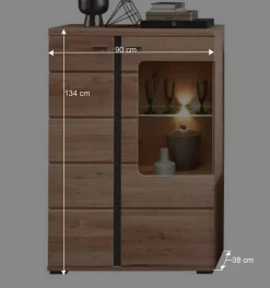 Wohnen Teilmassive Wohnwand Set - Mattadore (vierteilig)