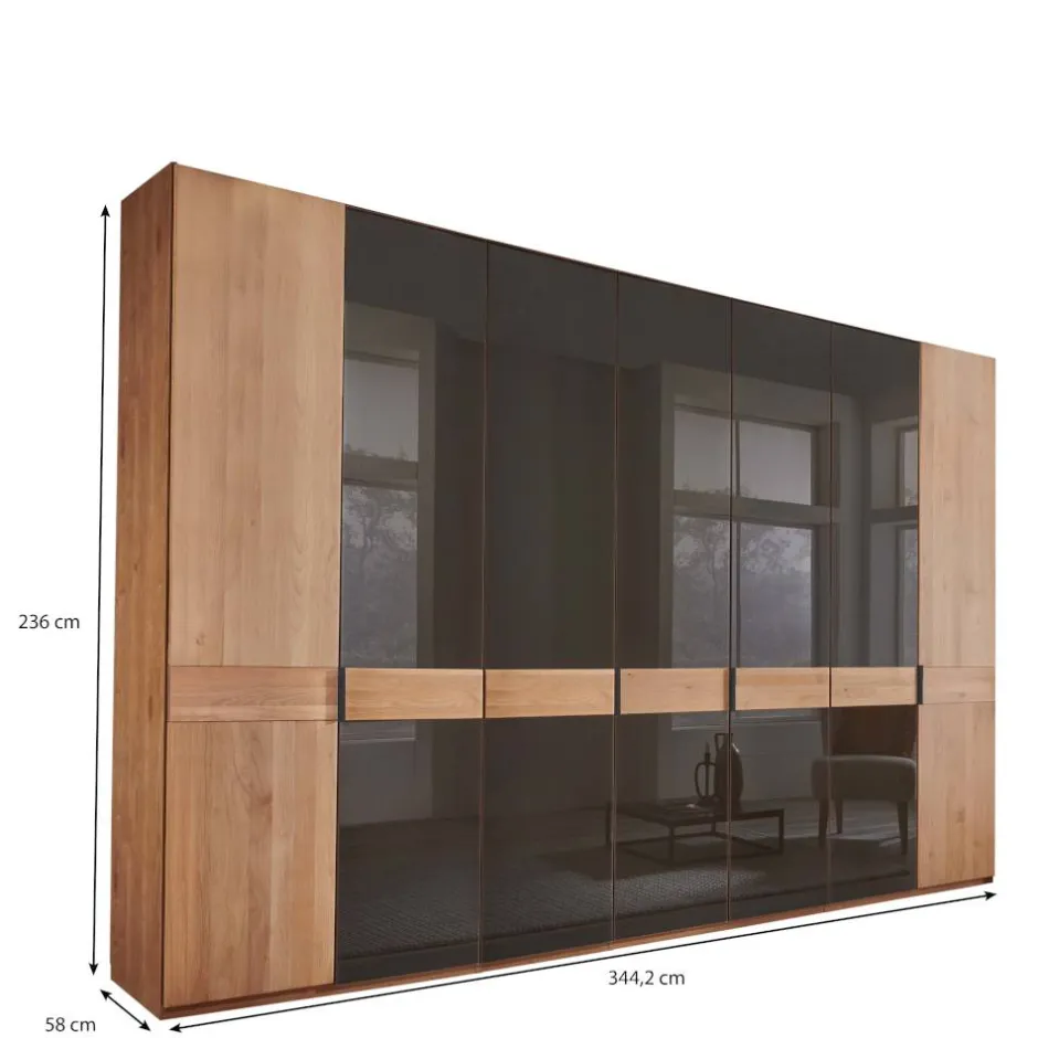 Wohnen Teilmassiver Schrank mit sieben Türen - Hung