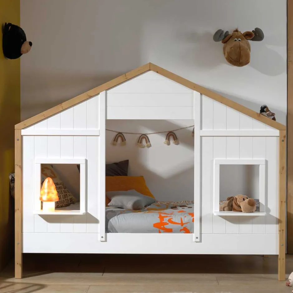 Kinder Wohnen Teilmassives Spielbett Haus fürs Kinderzimmer - Lenaly