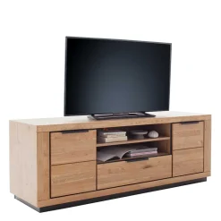 Teilmassives TV Board in Wildeiche und Schwarz - Vlacoma^Wohnen Clearance