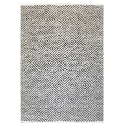 Wohnen Teppich aus Baumwolle in Grau und Creme - Malinsa