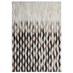 Wohnen Teppich aus Fell Patchwork in Rautenform - Techo