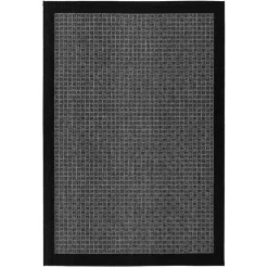 Wohnen Teppich für Outdoor Indoor in Schwarz & Silbergrau - Cuatro