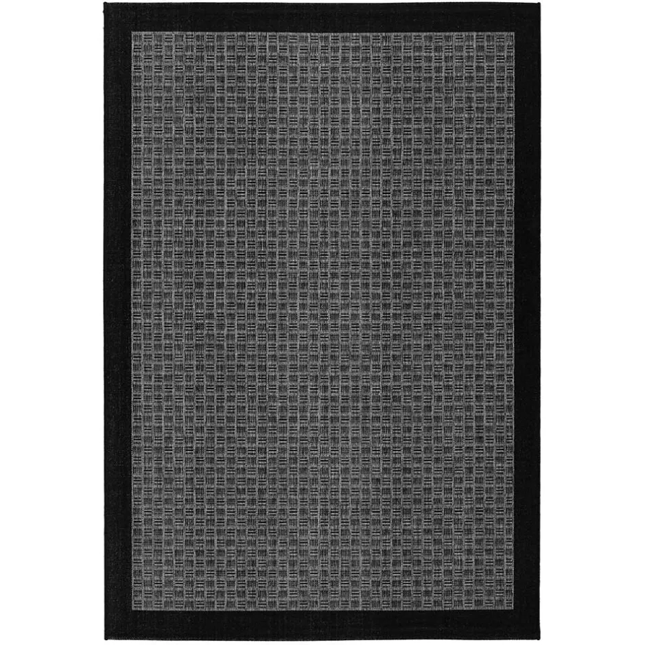 Wohnen Teppich für Outdoor Indoor in Schwarz & Silbergrau - Cuatro