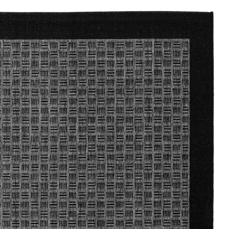 Wohnen Teppich für Outdoor Indoor in Schwarz & Silbergrau - Cuatro