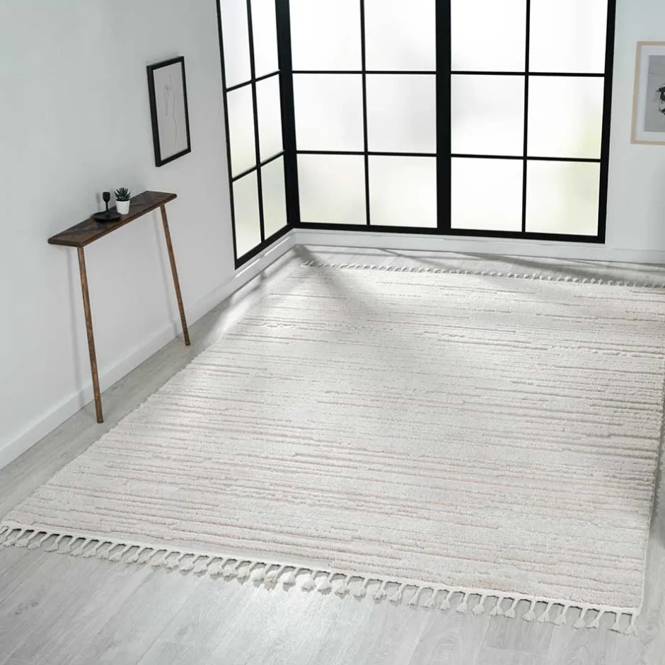 Wohnen Teppich in Creme mit Kurzflor - Brayan