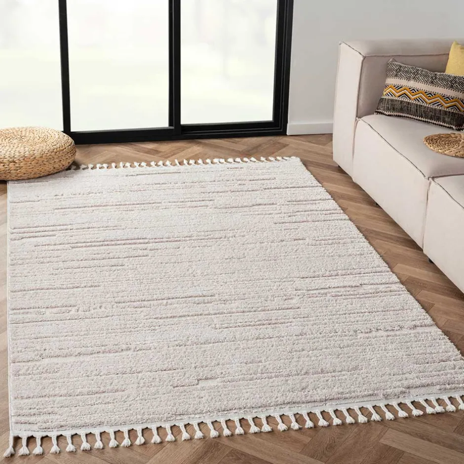 Wohnen Teppich in Creme mit Kurzflor - Brayan