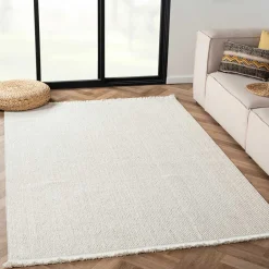 Wohnen Teppich in Hoch-Tief-Optik mit Fransen - Kilazo