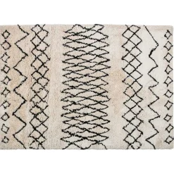 Wohnen Teppich in Offwhite und Schwarz - Pless