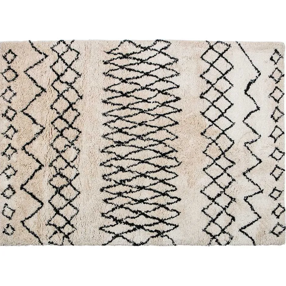 Wohnen Teppich in Offwhite und Schwarz - Pless