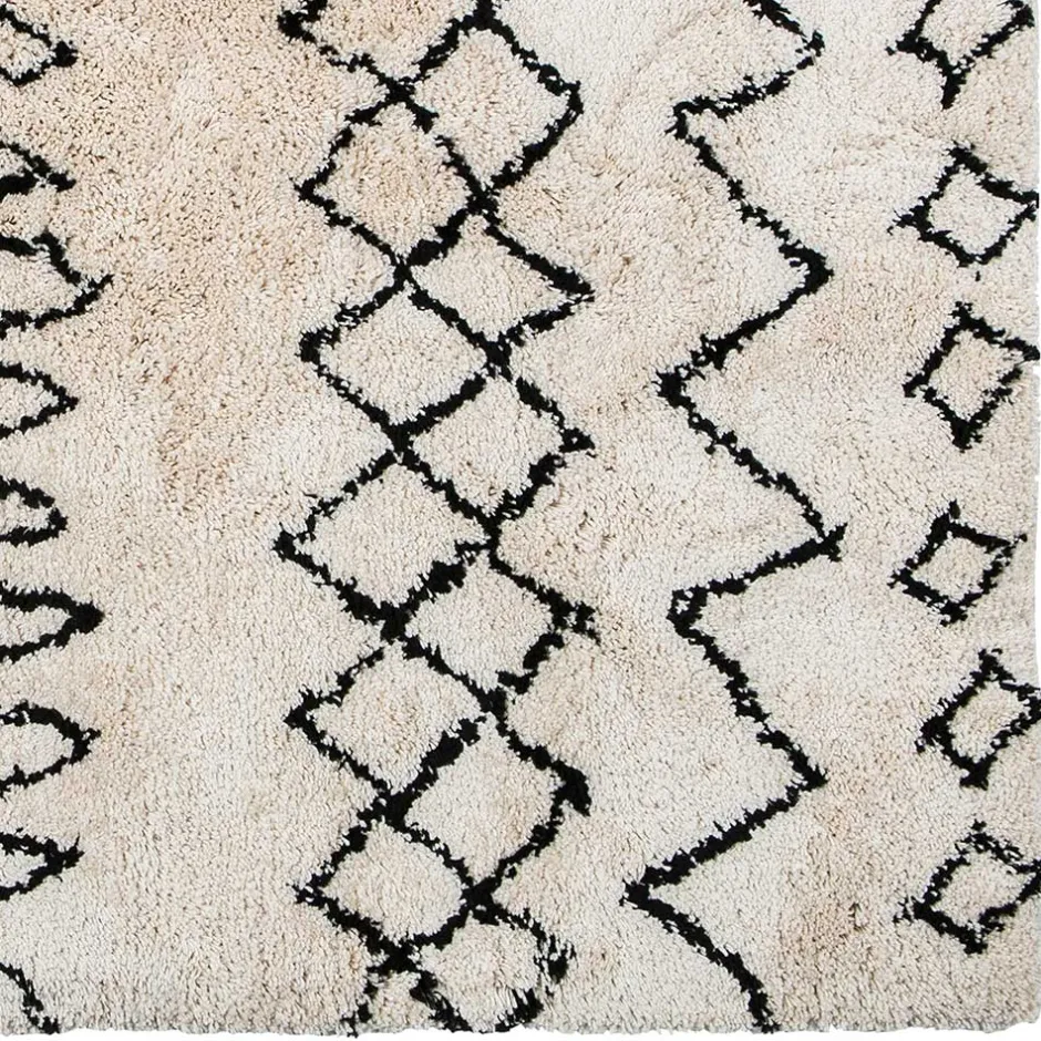 Wohnen Teppich in Offwhite und Schwarz - Pless