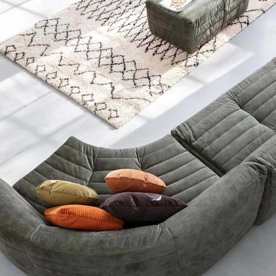 Wohnen Teppich in Offwhite und Schwarz - Pless