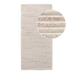 Wohnen Teppich mit Wolle in Cremeweiß - Accapulco