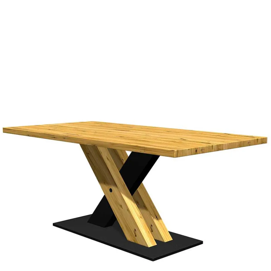 Wohnen Tisch auf Säulengestell im X-Design - Chancy