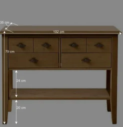 Wohnen Tisch Kommode Piatra aus Kiefer teilmassiv