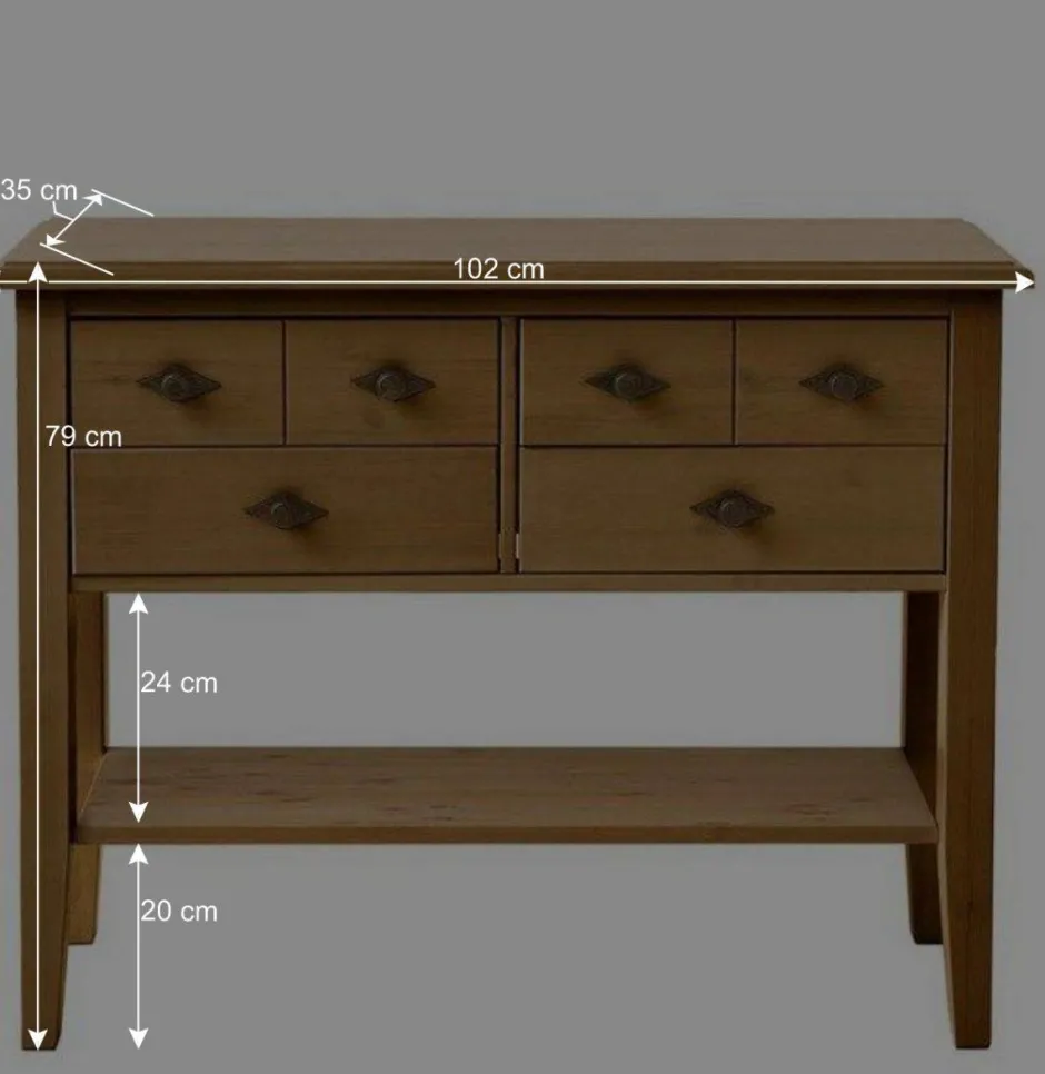 Wohnen Tisch Kommode Piatra aus Kiefer teilmassiv