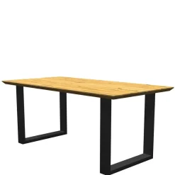 Wohnen Tisch mit Eichenplatte Schweizer Kante - Blacer