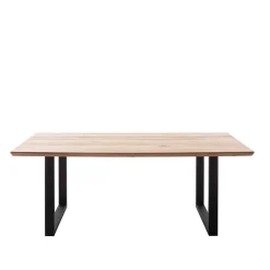 Tisch mit U-Gestell und Zerreiche Platte - Laviette^Wohnen New