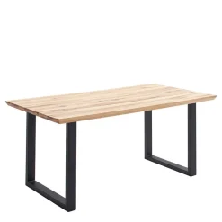 Tisch mit U-Gestell und Zerreiche Platte - Laviette^Wohnen New